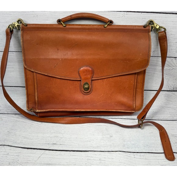 Coach Other - Coach Legacy Briefcase Satchel Leather Brown Classic Flap Buckle 308 17